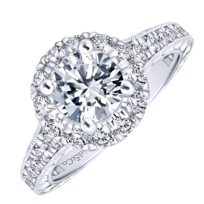 Gabriel Samantha Diamond Engagement Ring Setting in 14kt White Gold (1ct tw)