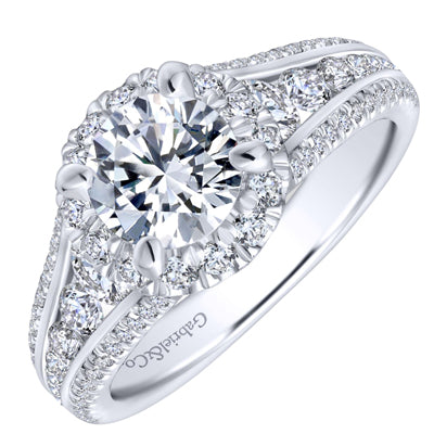 Gabriel Sorrel Diamond Engagement Ring Setting in 14kt White Gold (1 1/7ct tw)