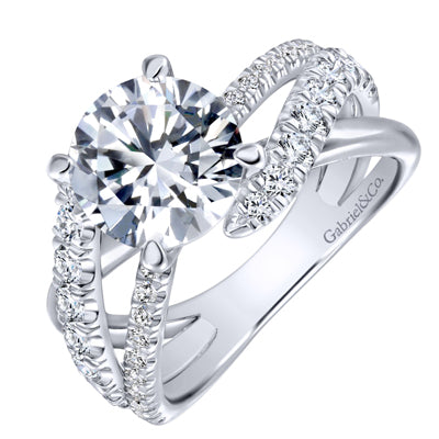 Gabriel Zaira Diamond Engagement Ring Setting in 14kt White Gold (3/4ct tw)