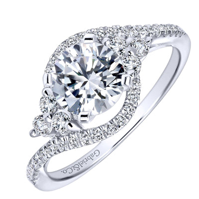 Gabriel Izzie Diamond Engagement Ring Setting in 14kt White Gold (1/3ct tw)