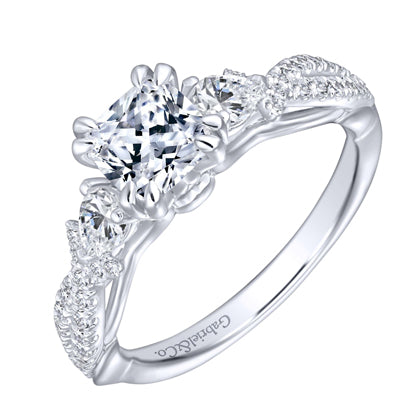 Gabriel Edlynn Diamond Engagement Ring Setting in 14kt White Gold (3/8ct tw)