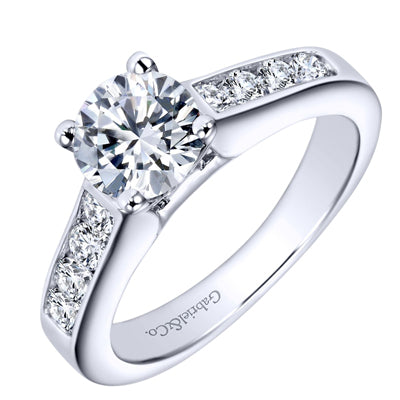 Gabriel Anderson Diamond Engagement Ring Setting in 14kt White Gold (1/2ct tw)