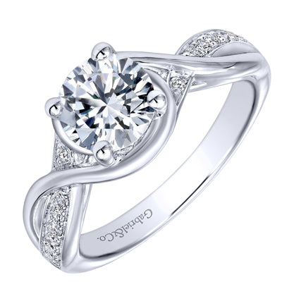 Gabriel Bailey Diamond Engagement Ring Setting in 14kt White Gold (1/10ct tw)