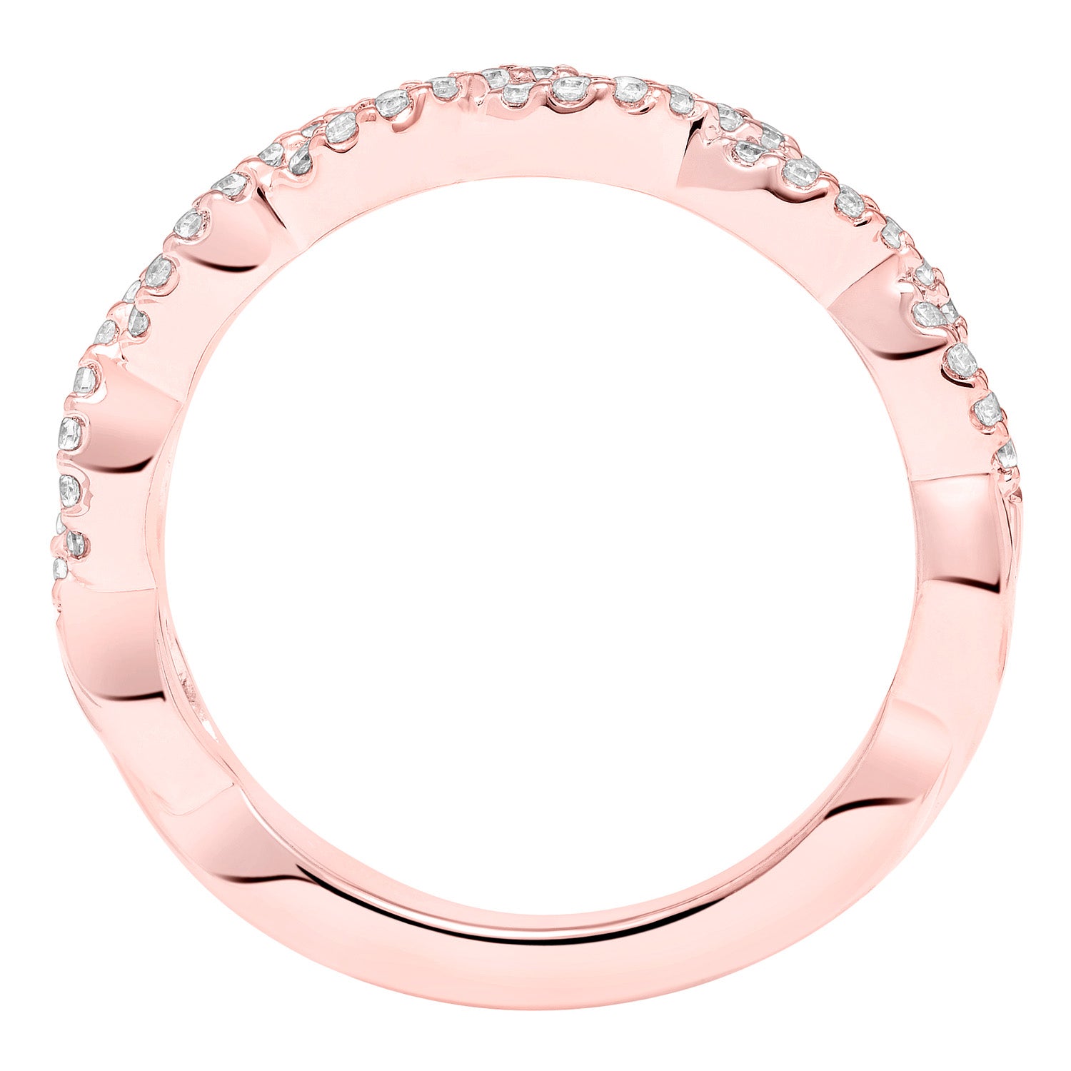 Artcarved Cherie Diamond Wedding Band in 14kt Rose Gold (1/4ct tw)