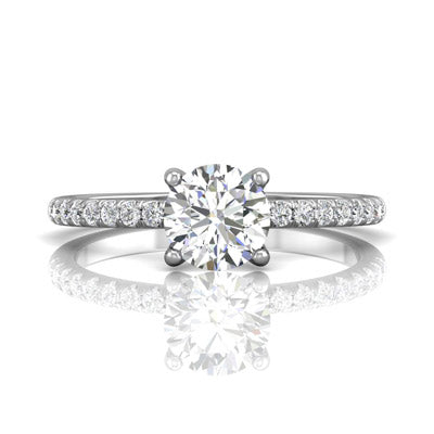 Martin Flyer Diamond Engagement Ring Setting in 14kt White Gold (1/4ct tw)