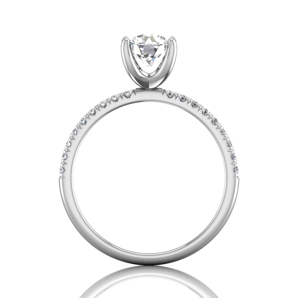 Martin Flyer Diamond Engagement Ring Setting in 14kt White Gold (1/4ct tw)