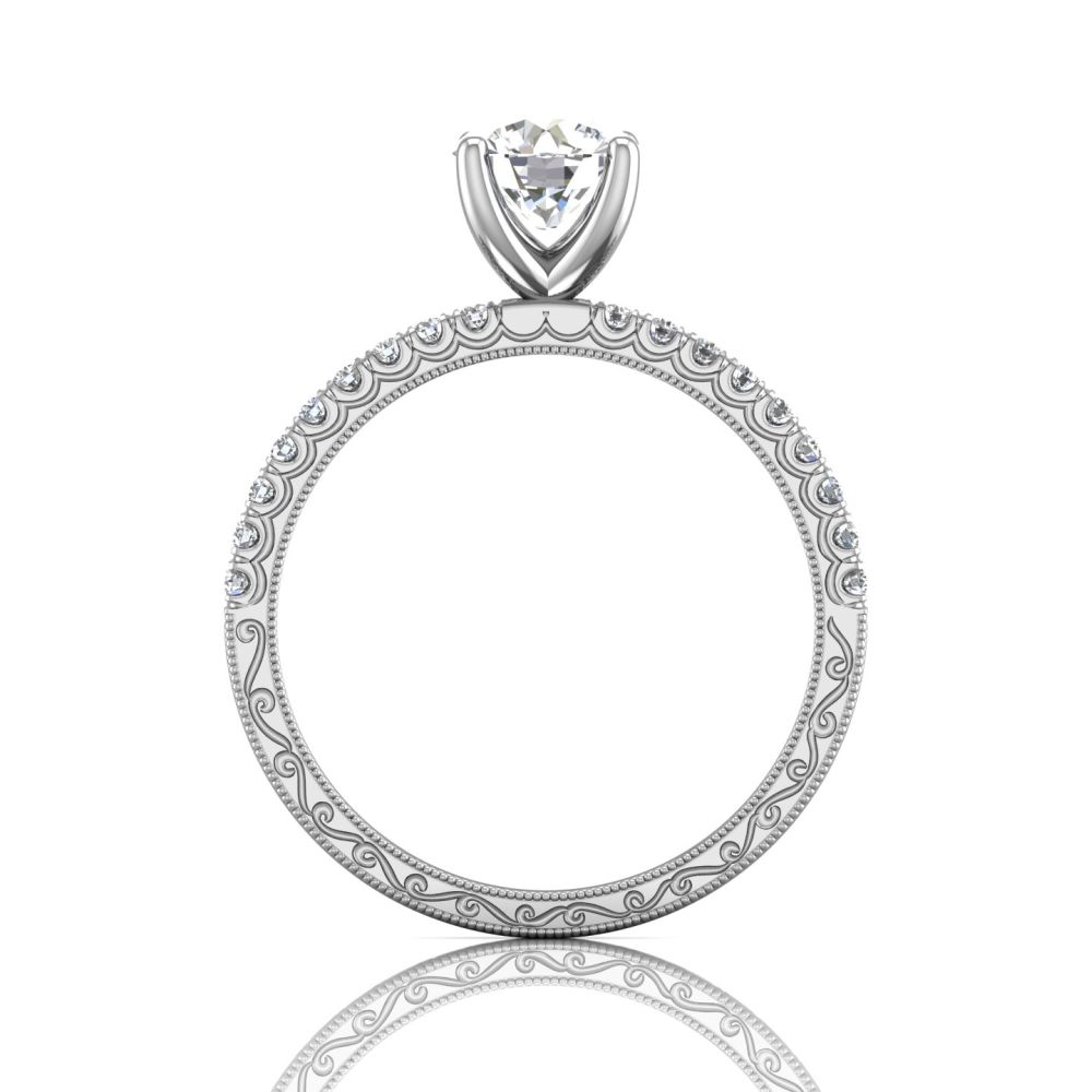 Martin Flyer Diamond Engagement Ring Setting in 14kt White Gold (1/5ct tw)
