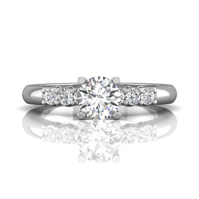 Martin Flyer Diamond Engagement Ring Setting in 14kt White Gold (1/3ct tw)
