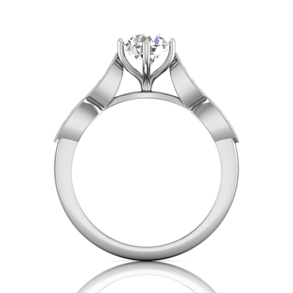 Martin Flyer Diamond Engagement Ring Setting in 14kt White Gold (1/10ct tw)