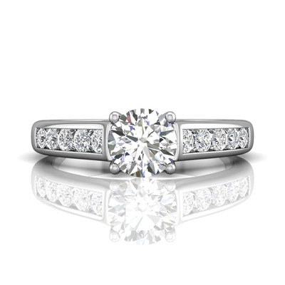 Martin Flyer Diamond Engagement Ring Setting in 14kt White Gold (1/2ct tw)