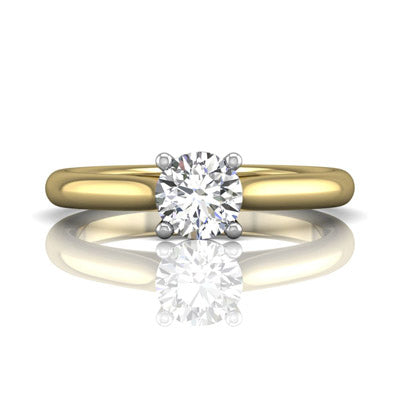 Martin Flyer Solitiare Engagement Ring Setting in 14kt Yellow Gold