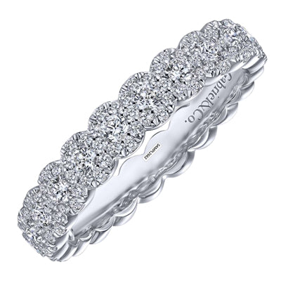 Gabriel Round Pave Diamond Band in 14kt White Gold (5/8ct tw)