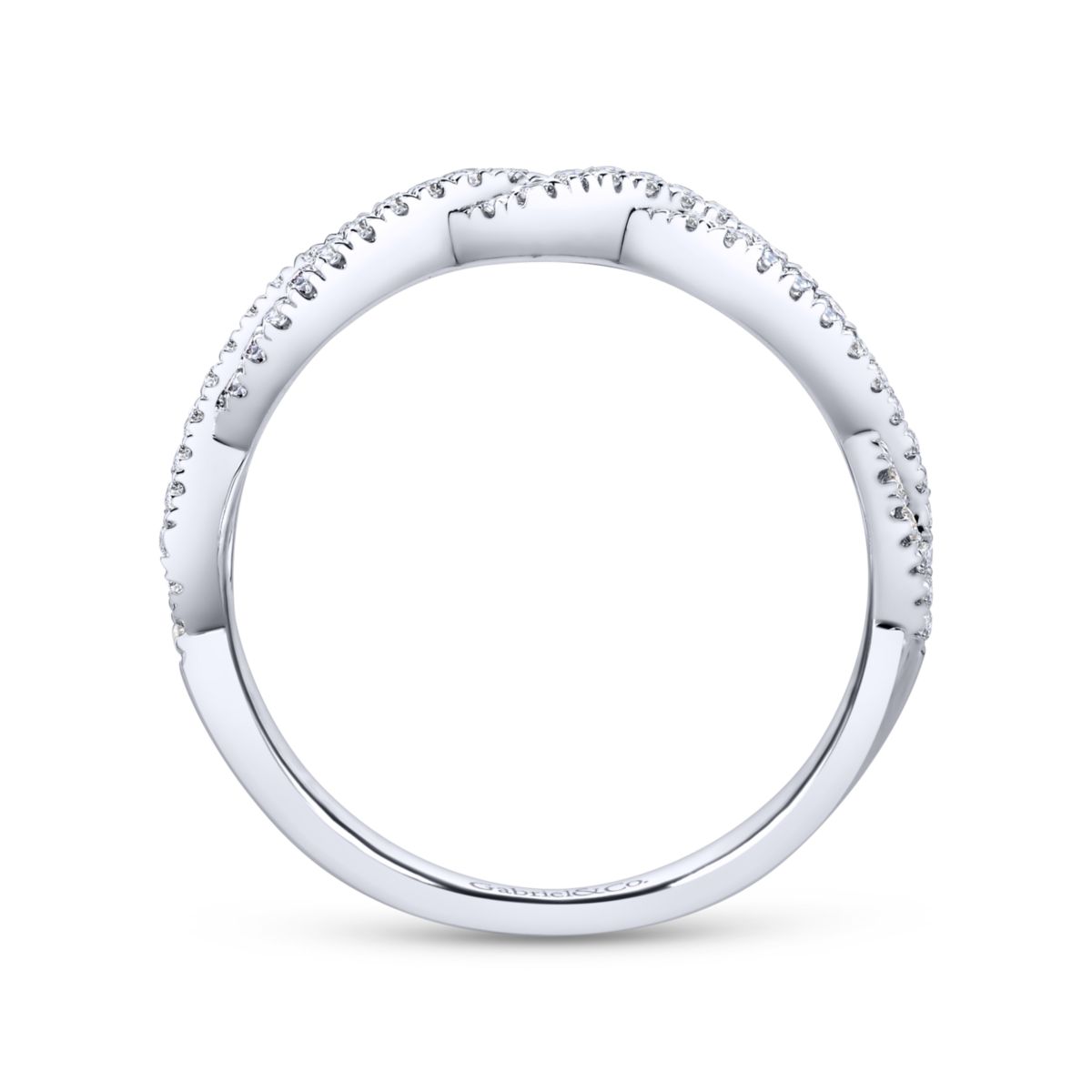 Gabriel Twisted Diamond Stackable Ring in 14kt White Gold (1/5ct tw)