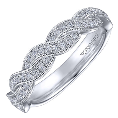 Gabriel Twisted Diamond Ring in 14kt White Gold (1/5ct tw)