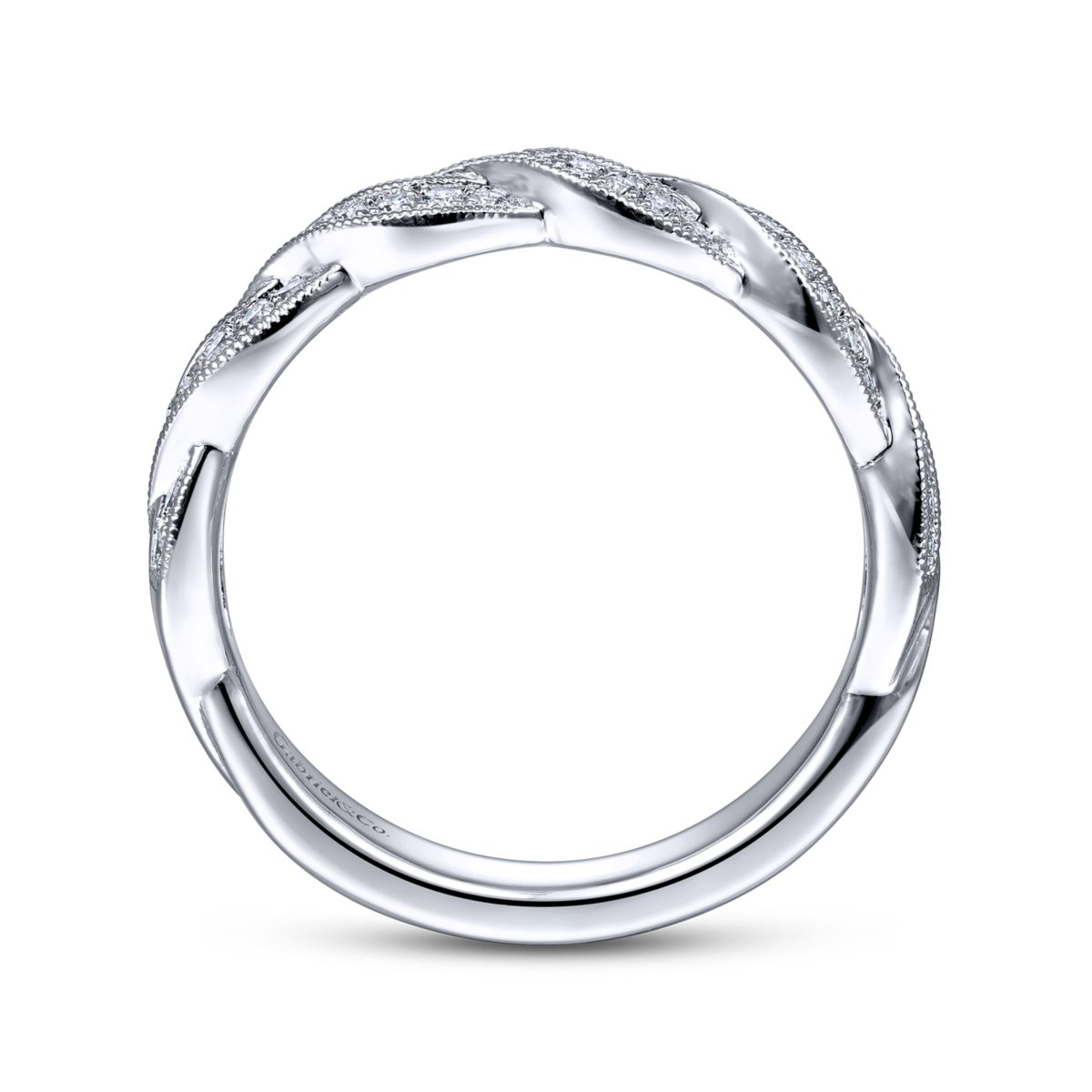 Gabriel Twisted Diamond Ring in 14kt White Gold (1/5ct tw)