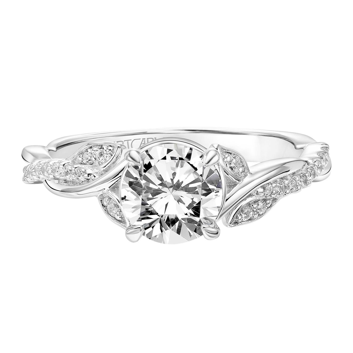 Artcarved Petaluma Diamond Engagement Ring Setting in 14kt White Gold (1/7ct tw)