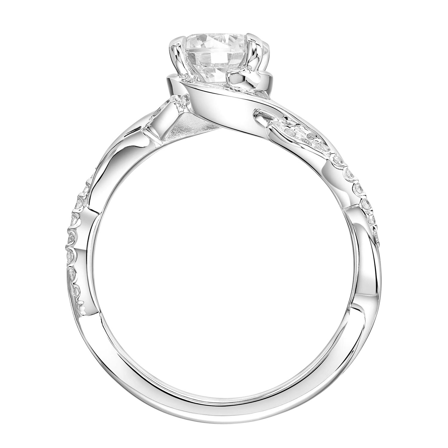 Artcarved Petaluma Diamond Engagement Ring Setting in 14kt White Gold (1/7ct tw)