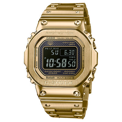G Shock Mens Gold Tone Watch with Black Dial (solar movement)