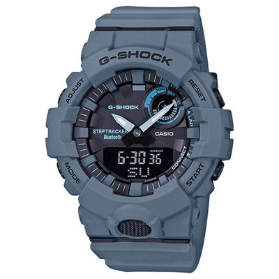 G-Shock GBA-800 Series Mens Watch with Black Dial and Blue Resin Strap (quartz movement)