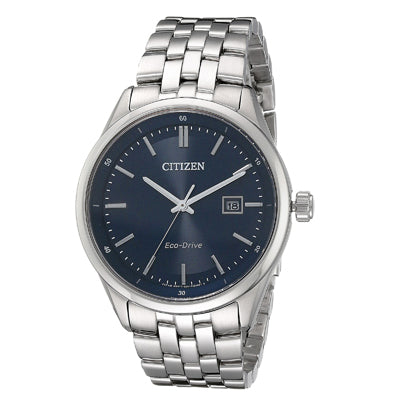 Citizen Mens Watch with Blue Dial and Stainless Steel Bracelet (eco drive movement)