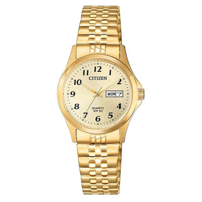 Citizen Womens Watch with Yellow Dial and Yellow Gold Toned Expansion ...