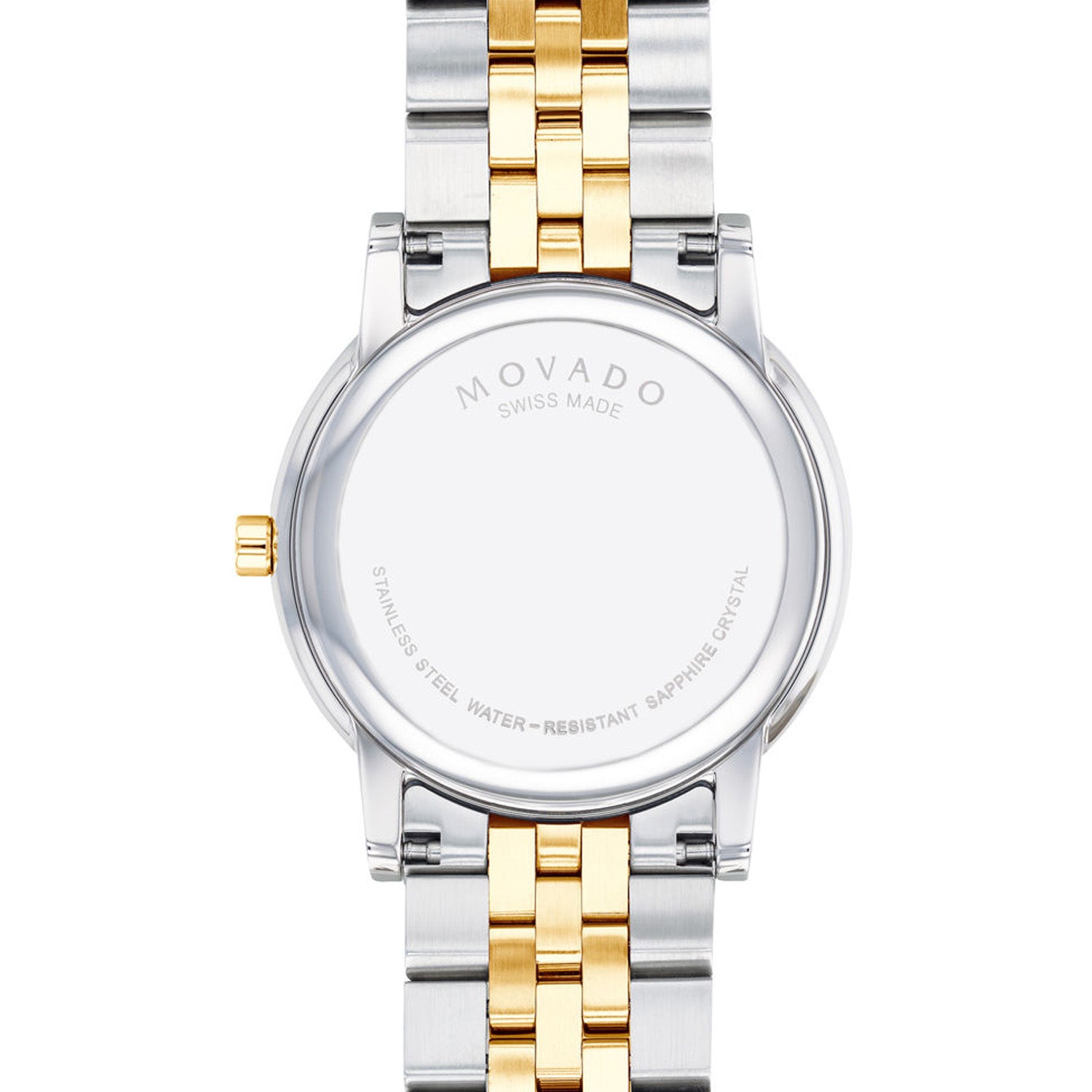 Movado Museum Classic Mens Watch with Black Dial and Stainless Steel and Yellow Gold Tone Bracelet (Swiss quartz movement)