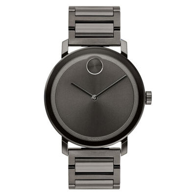 Movado Bold Mens Watch with Gray Dial and Gray Ion Plated Bracelet (quartz movement)