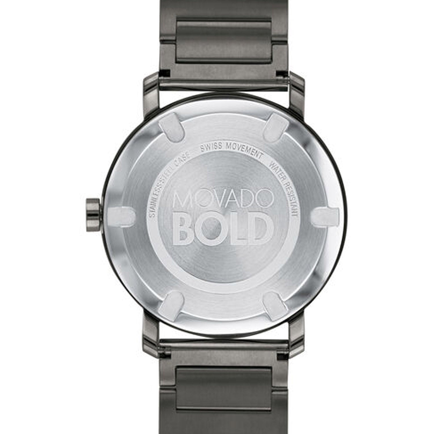 Movado Bold Mens Watch with Gray Dial and Gray Ion Plated Bracelet (quartz movement)