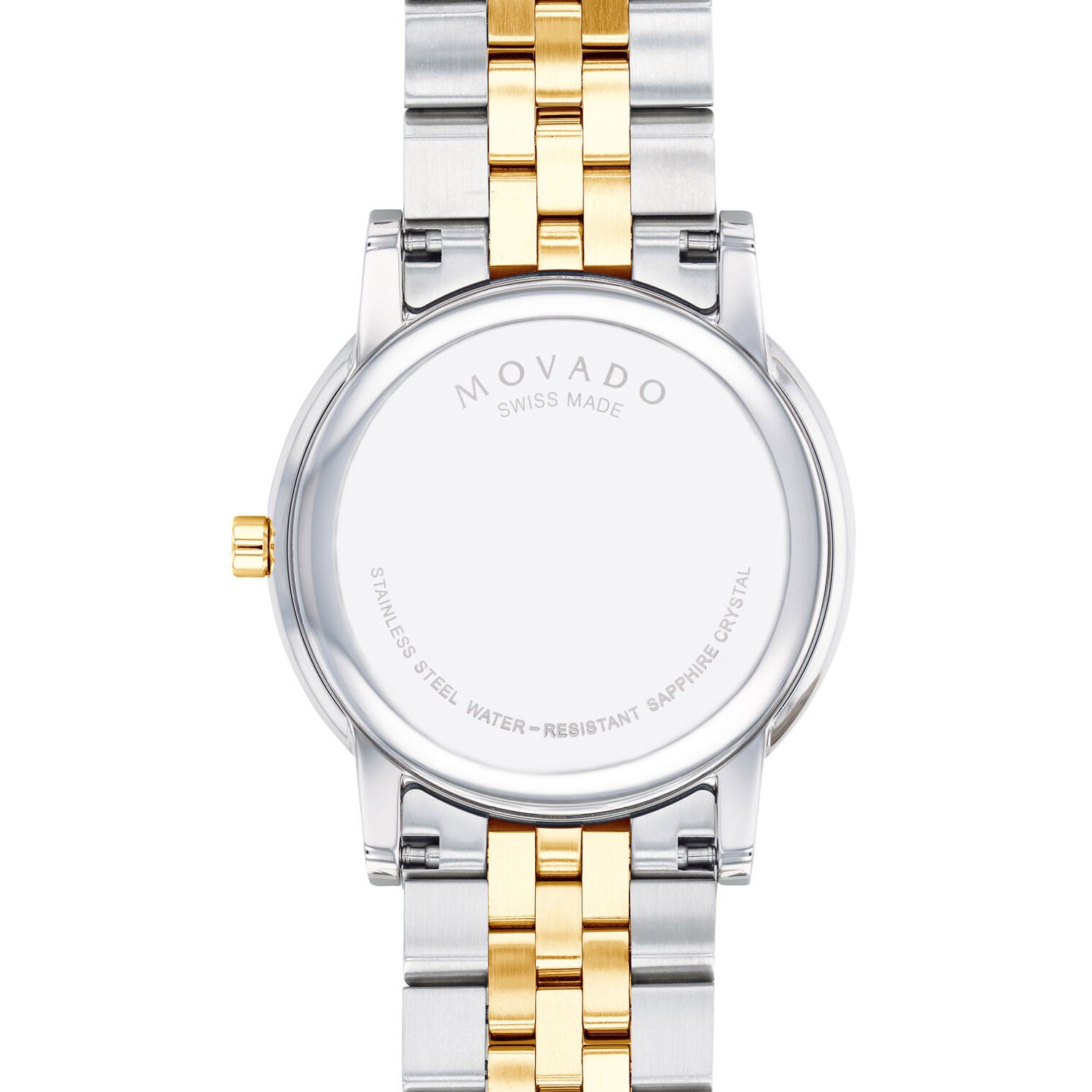 Movado Museum Classic Mens Diamond Watch with Black Dial and Stainless Steel and Yellow Gold Toned Bracelet (Swiss quartz movement)