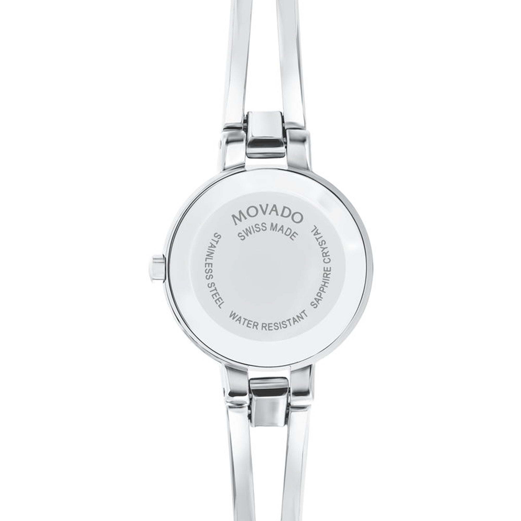Movado Amorosa Womens Diamond Watch with Black Dial and Stainless Steel Bangle Bracelet (Swiss quartz movement)