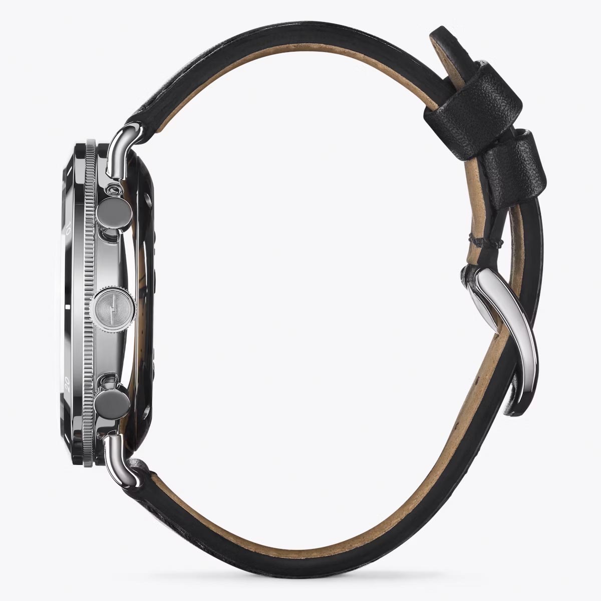 Shinola Canfield Sport Mens Watch with Black Dial and Black Leather Strap (quartz movement)