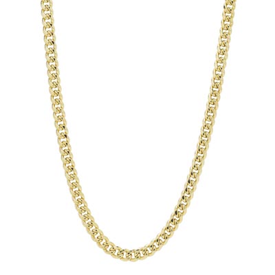 Miami Cuban Chain in 10kt Yellow Gold (24 inches)