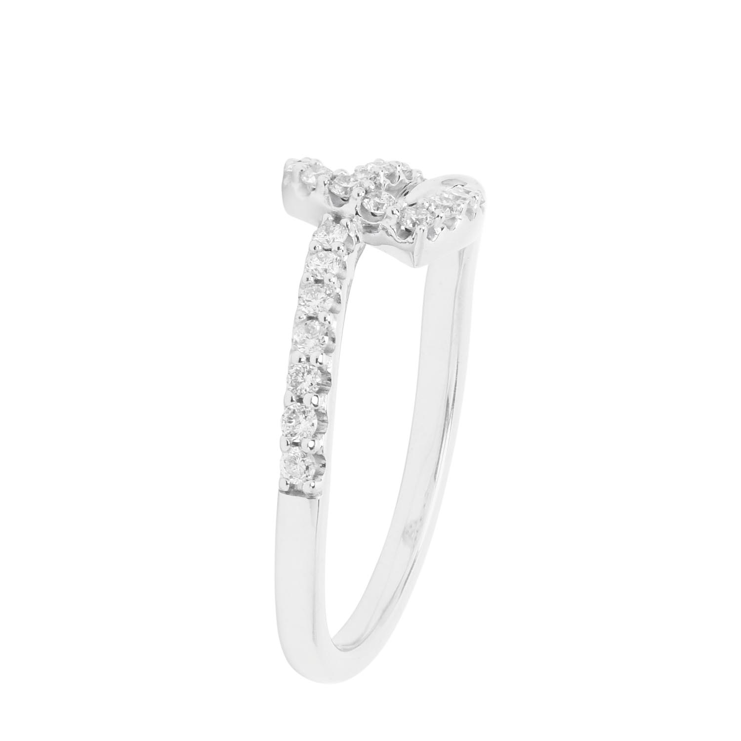 Heart Knot Ring with Diamonds in Sterling Silver (1/4ct tw)
