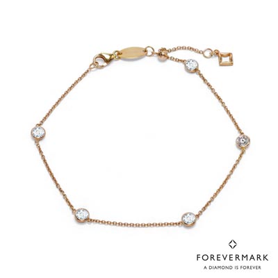 De Beers Forevermark Diamond Bezel Bracelet in 18kt Rose Gold (3/4ct tw)