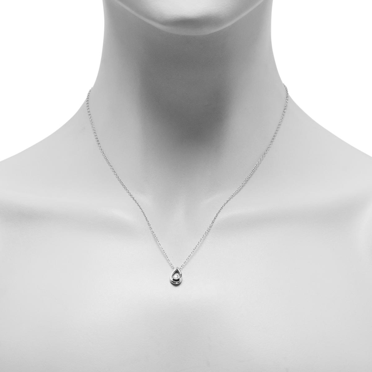 Northern Star Diamond Embrace Collection Necklace in Sterling Silver (1/10ct)
