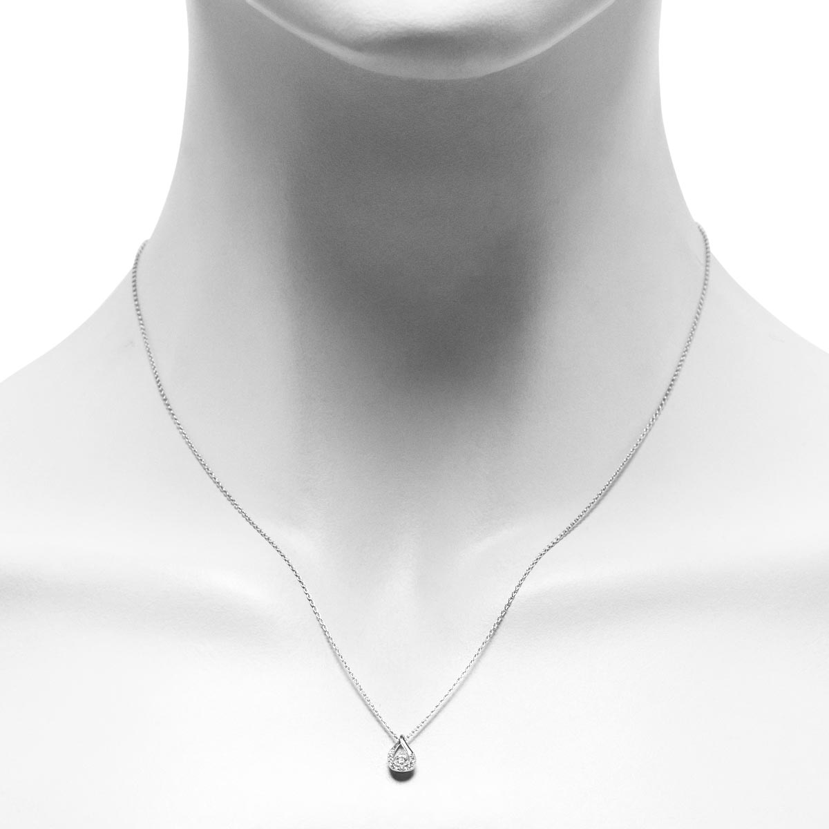 Northern Star Diamond Embrace Collection Necklace in 10kt White Gold (1/10ct)
