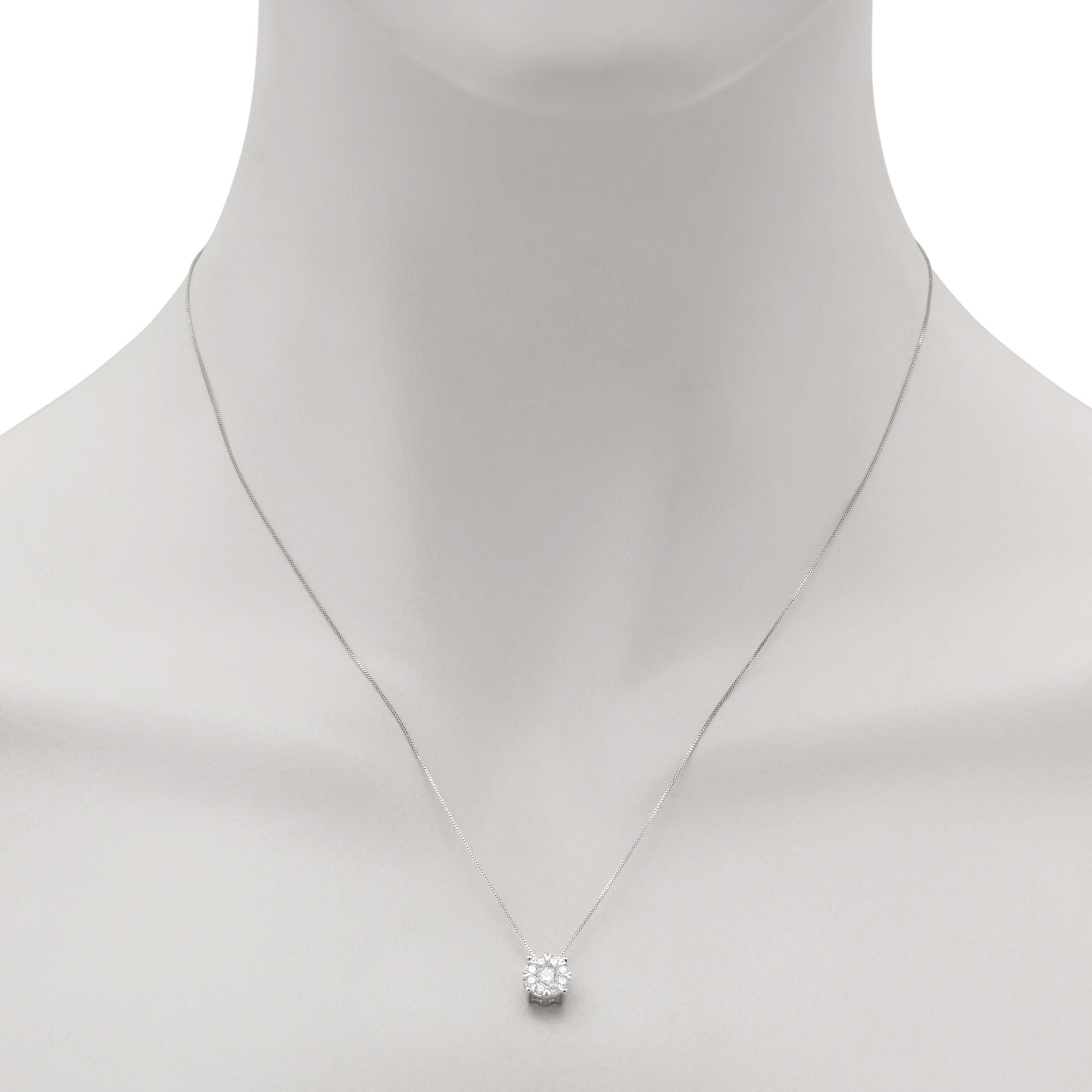 Lovebright Diamond Fashion Necklace in 14kt White Gold (1/3ct tw)