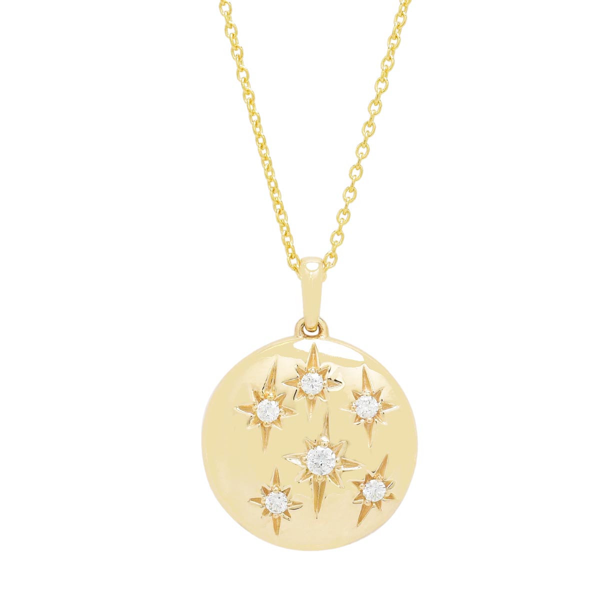 Northern Star Diamond Celestial Collection Necklace in 10kt Yellow Gold (1/10ct tw)