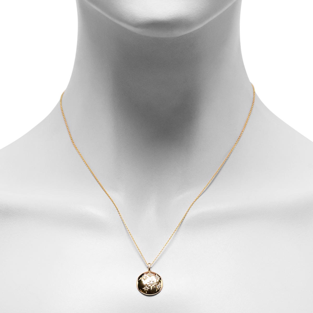 Northern Star Diamond Celestial Collection Necklace in 10kt Yellow Gold (1/10ct tw)