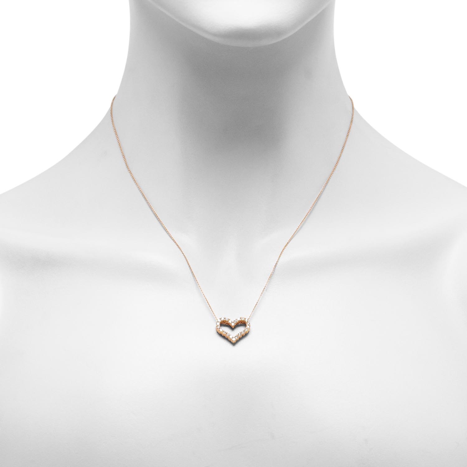 Diamond Heart Necklace in 14kt Yellow Gold (3/8ct tw)