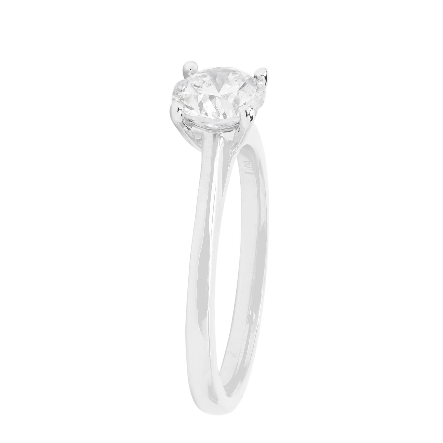 Diamond Solitaire Ring in 14kt White Gold (1ct)