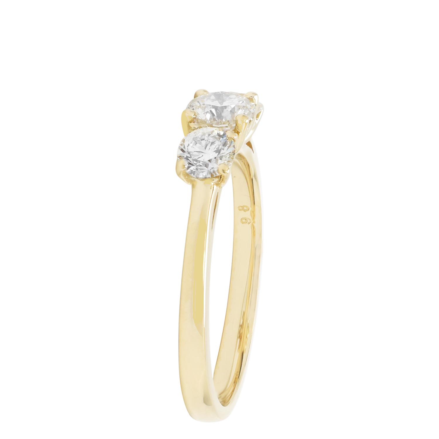Diamond Three Stone Engagement Ring in 14kt Yellow Gold (1ct tw)