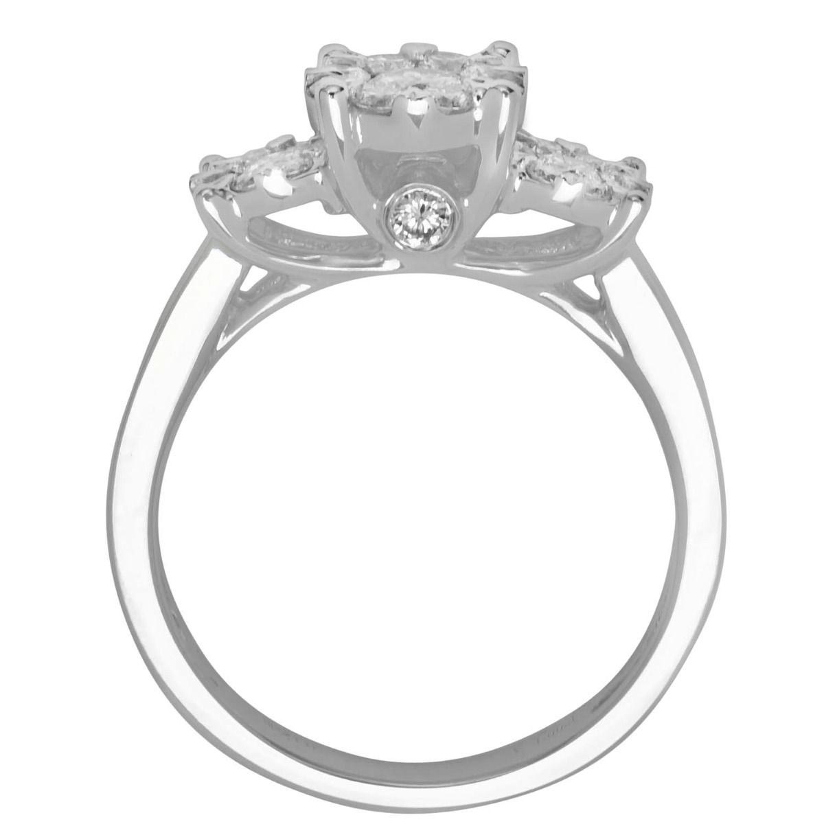 Lovebright Diamond Engagement Ring in 14kt White Gold (1cttw)