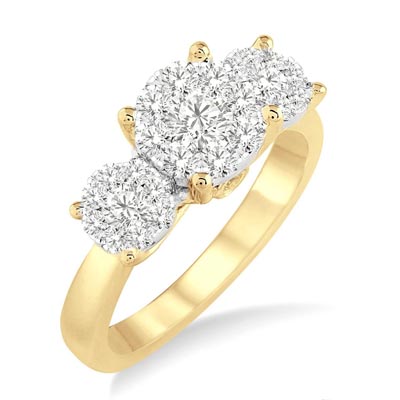 Lovebright Diamond Engagement Ring in 14kt Yellow Gold (1cttw)