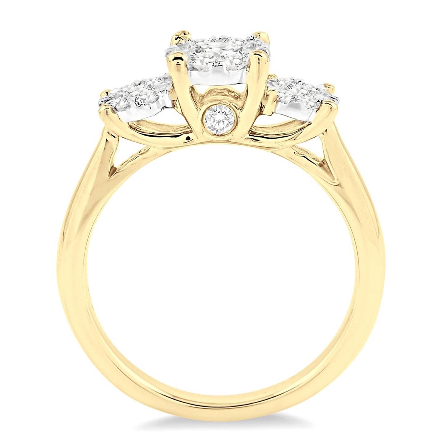 Lovebright Diamond Engagement Ring in 14kt Yellow Gold (1cttw)