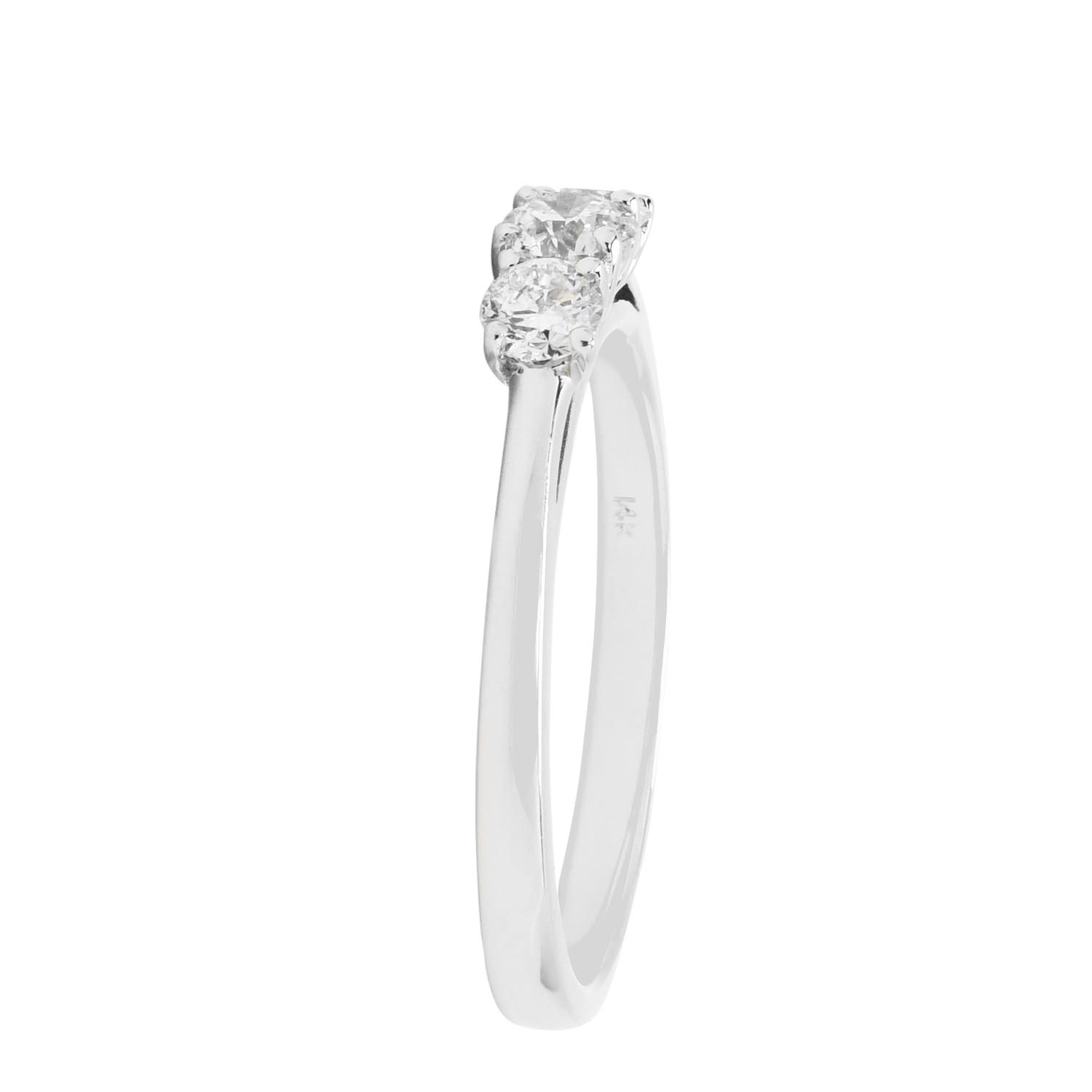Diamond Three Stone Engagement Ring in 14kt White Gold (1/2ct tw)