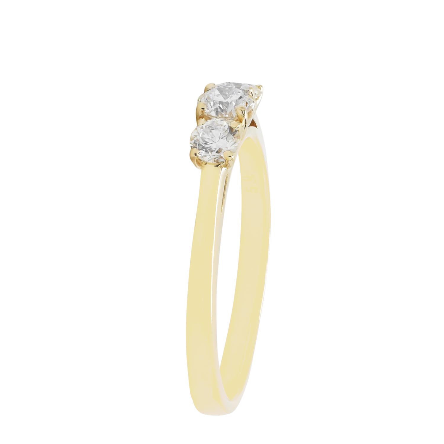 Diamond Three Stone Engagement Ring in 14kt Yellow Gold (1/2ct tw)