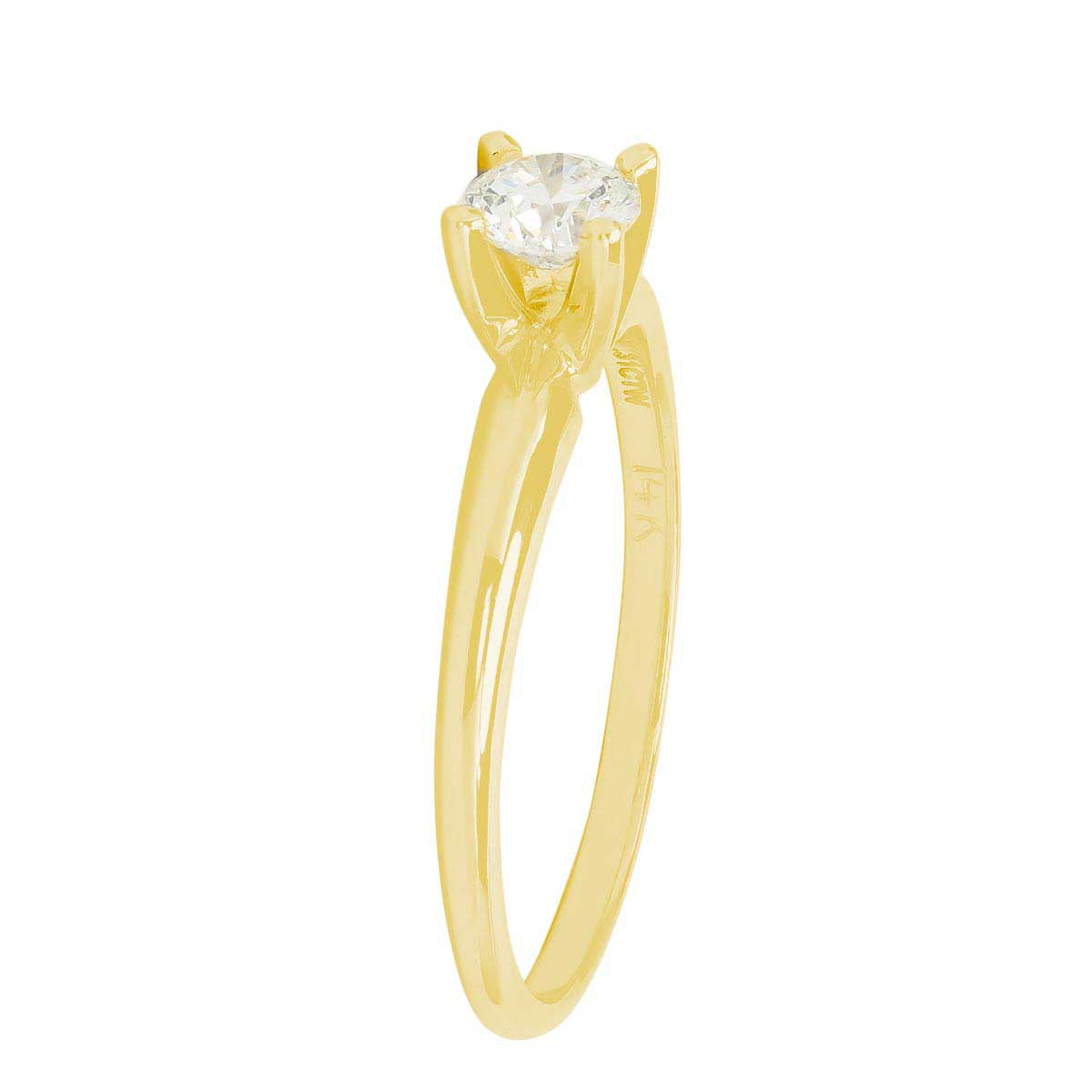 Diamond Solitaire Engagement Ring in 14kt Yellow Gold (1/4ct)