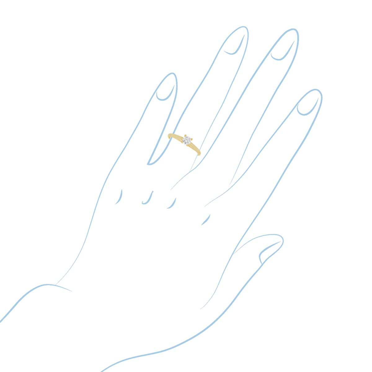 Diamond Solitaire Engagement Ring in 14kt Yellow Gold (1/4ct)