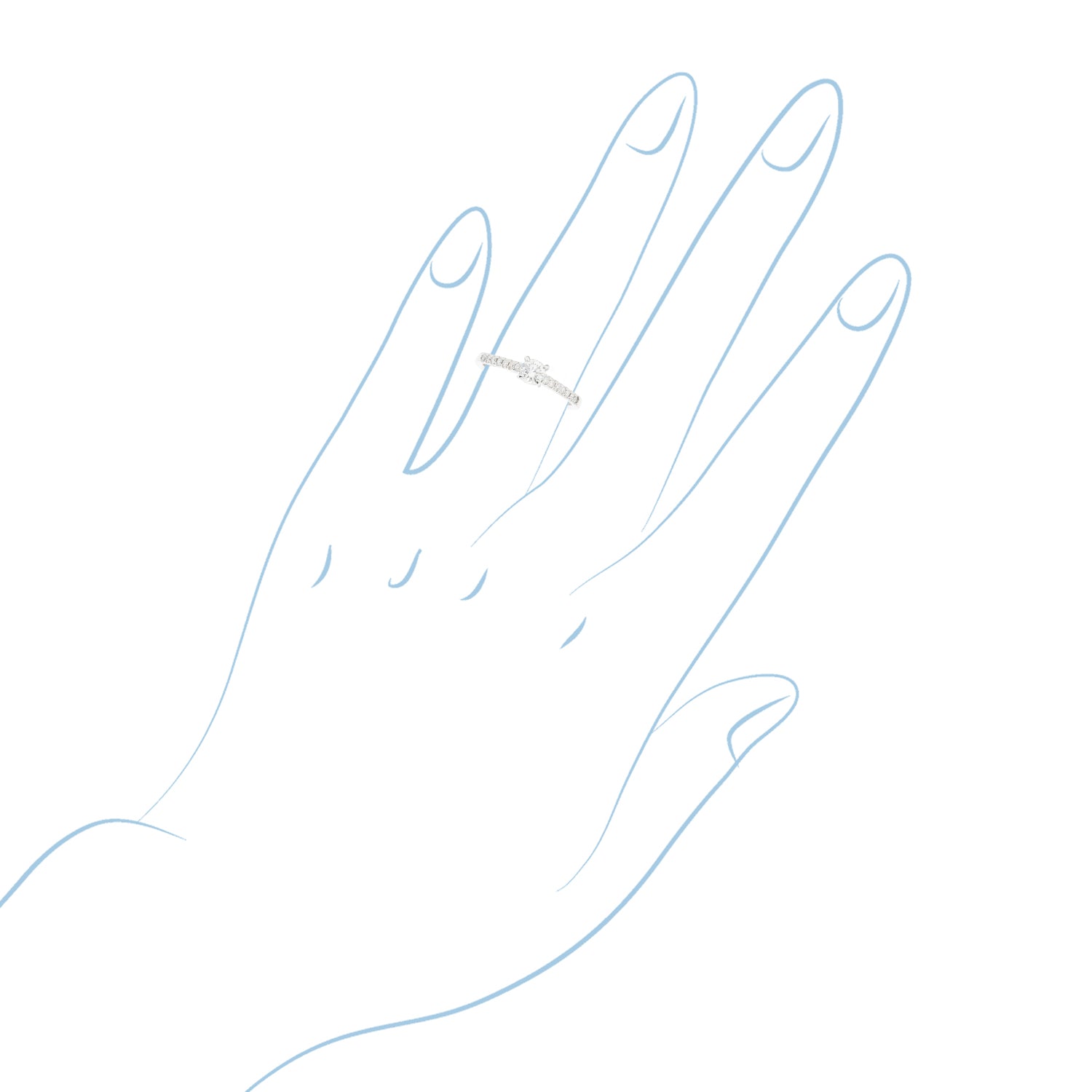Diamond Engagement Ring in 14kt White Gold (1/2ct tw)